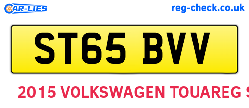 ST65BVV are the vehicle registration plates.