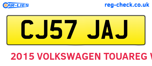 CJ57JAJ are the vehicle registration plates.
