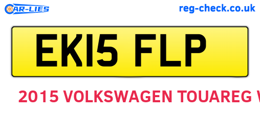 EK15FLP are the vehicle registration plates.