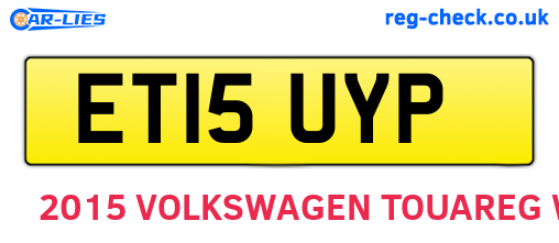 ET15UYP are the vehicle registration plates.