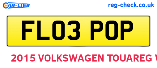 FL03POP are the vehicle registration plates.
