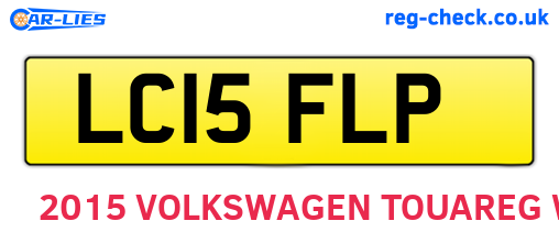 LC15FLP are the vehicle registration plates.