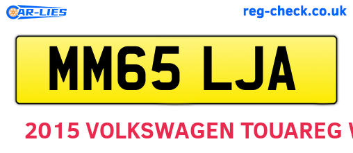 MM65LJA are the vehicle registration plates.