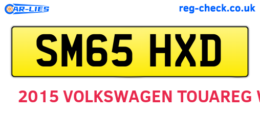 SM65HXD are the vehicle registration plates.