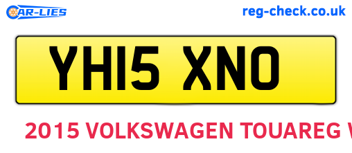 YH15XNO are the vehicle registration plates.