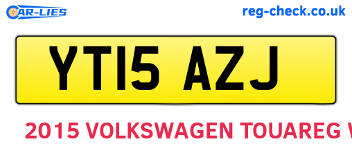 YT15AZJ are the vehicle registration plates.