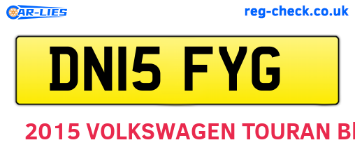 DN15FYG are the vehicle registration plates.