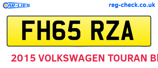 FH65RZA are the vehicle registration plates.