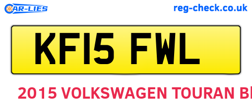 KF15FWL are the vehicle registration plates.