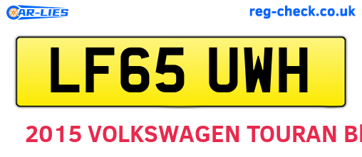 LF65UWH are the vehicle registration plates.