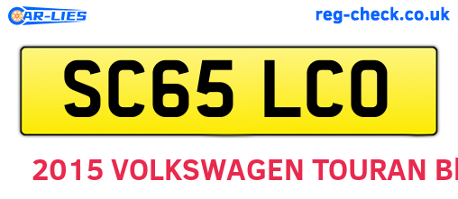 SC65LCO are the vehicle registration plates.