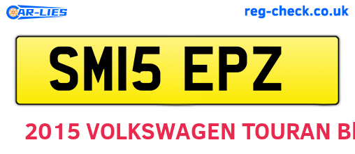 SM15EPZ are the vehicle registration plates.