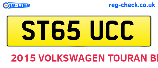ST65UCC are the vehicle registration plates.