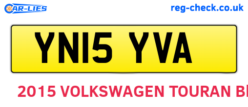 YN15YVA are the vehicle registration plates.