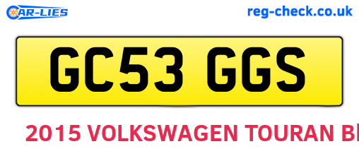 GC53GGS are the vehicle registration plates.