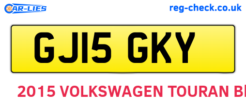 GJ15GKY are the vehicle registration plates.