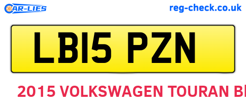 LB15PZN are the vehicle registration plates.