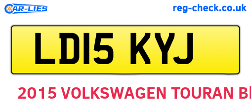 LD15KYJ are the vehicle registration plates.