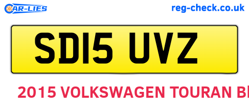 SD15UVZ are the vehicle registration plates.