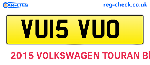 VU15VUO are the vehicle registration plates.