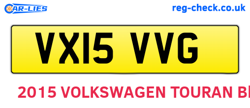 VX15VVG are the vehicle registration plates.