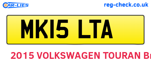 MK15LTA are the vehicle registration plates.
