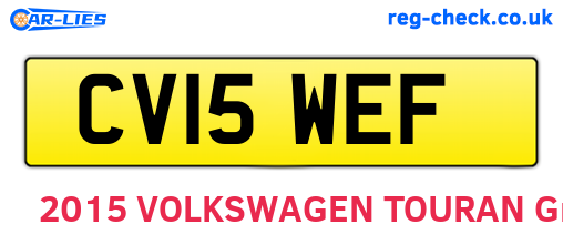 CV15WEF are the vehicle registration plates.