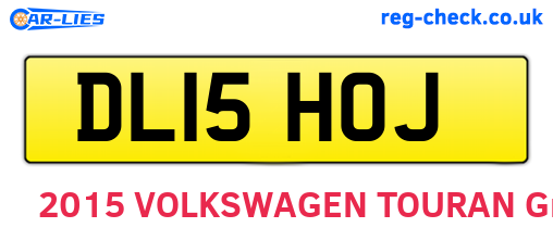 DL15HOJ are the vehicle registration plates.