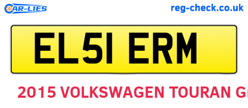 EL51ERM are the vehicle registration plates.