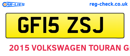 GF15ZSJ are the vehicle registration plates.