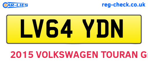 LV64YDN are the vehicle registration plates.