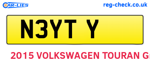 N3YTY are the vehicle registration plates.