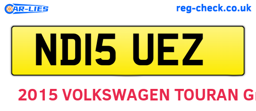 ND15UEZ are the vehicle registration plates.