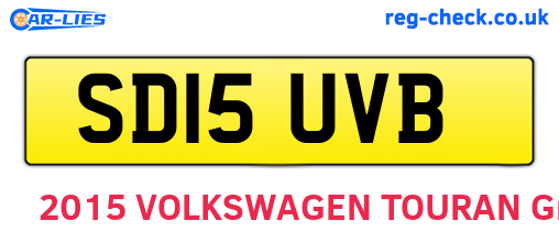 SD15UVB are the vehicle registration plates.