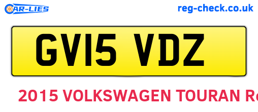 GV15VDZ are the vehicle registration plates.