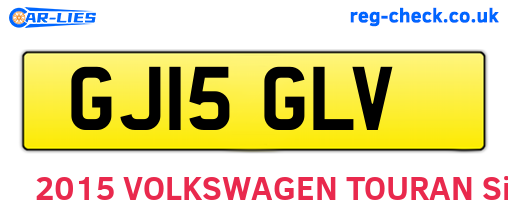 GJ15GLV are the vehicle registration plates.