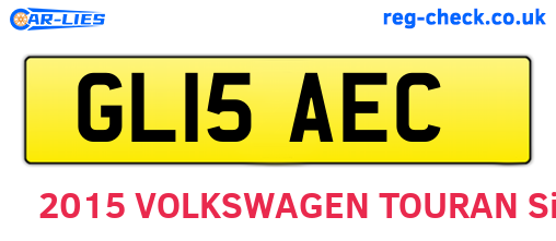 GL15AEC are the vehicle registration plates.