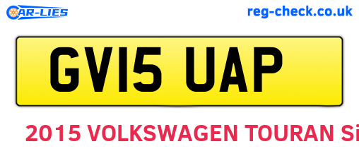 GV15UAP are the vehicle registration plates.