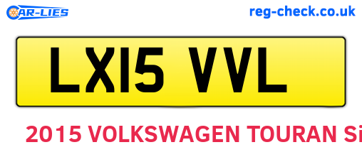 LX15VVL are the vehicle registration plates.