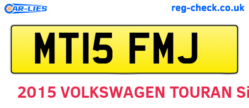 MT15FMJ are the vehicle registration plates.