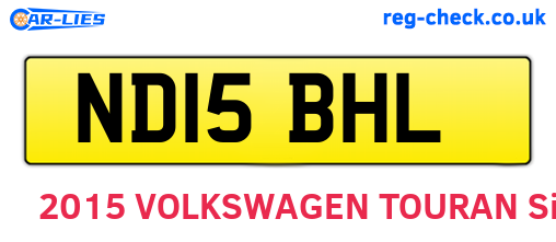 ND15BHL are the vehicle registration plates.