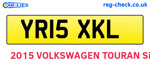 YR15XKL are the vehicle registration plates.