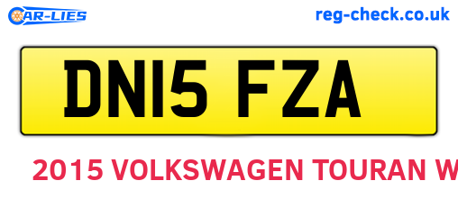 DN15FZA are the vehicle registration plates.