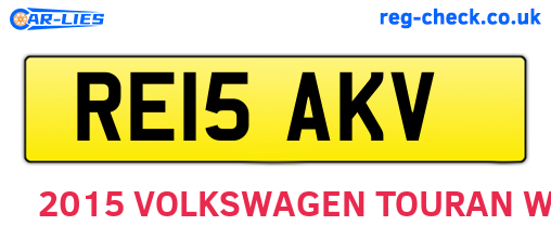 RE15AKV are the vehicle registration plates.