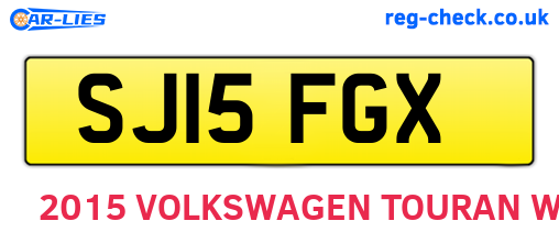 SJ15FGX are the vehicle registration plates.
