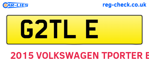 G2TLE are the vehicle registration plates.