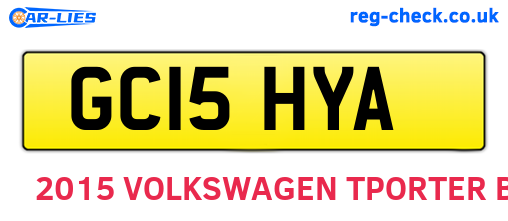 GC15HYA are the vehicle registration plates.