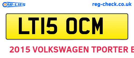 LT15OCM are the vehicle registration plates.