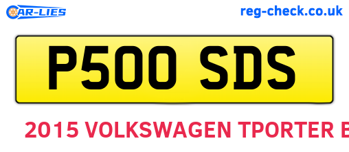 P500SDS are the vehicle registration plates.