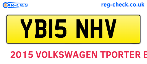YB15NHV are the vehicle registration plates.